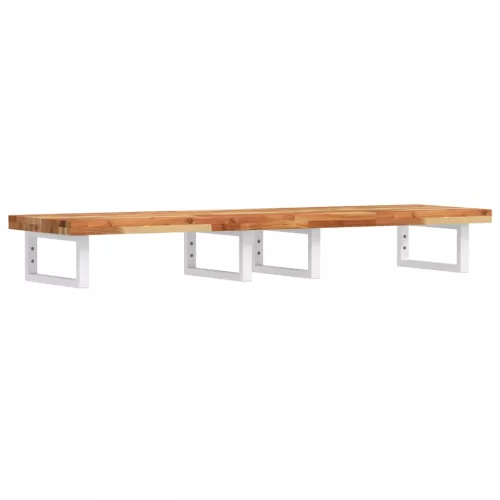  acél és tömör akácfa falra szerelhető mosdópolc