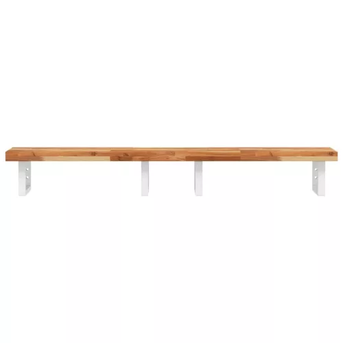  acél és tömör akácfa falra szerelhető mosdópolc