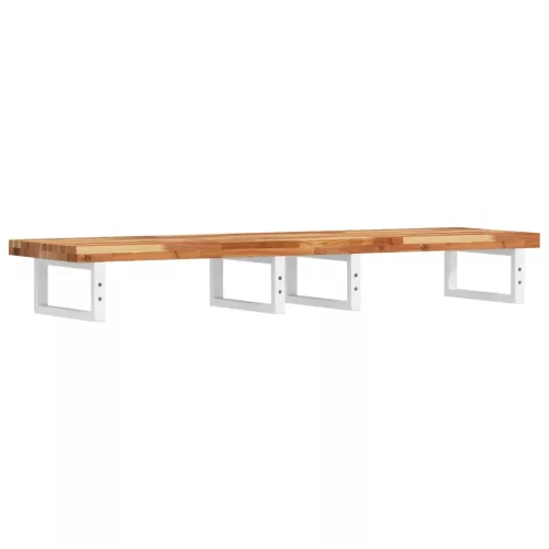  acél és tömör akácfa falra szerelhető mosdópolc