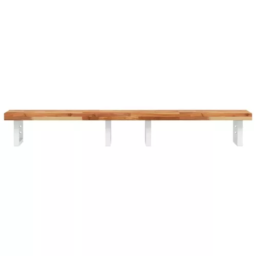  acél és tömör akácfa falra szerelhető mosdópolc