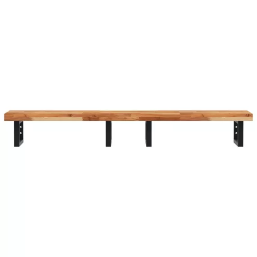  acél és tömör akácfa falra szerelhető mosdópolc