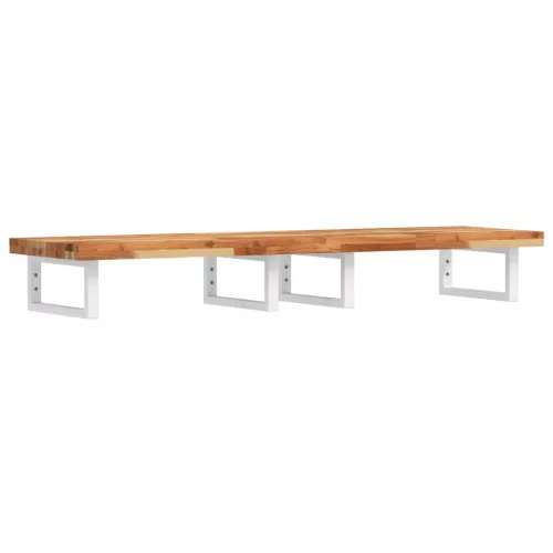  acél és tömör akácfa falra szerelhető mosdópolc