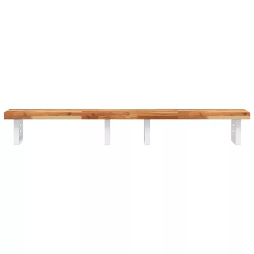  acél és tömör akácfa falra szerelhető mosdópolc