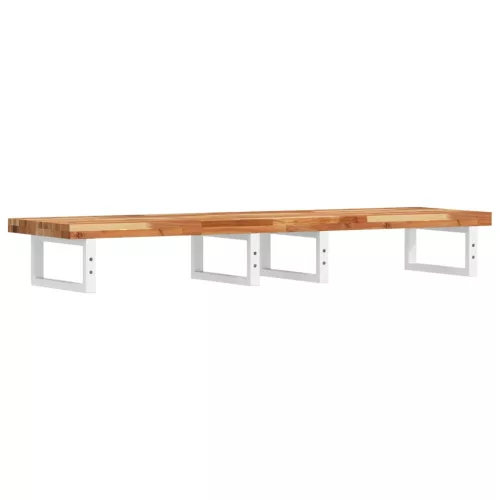  acél és tömör akácfa falra szerelhető mosdópolc