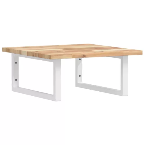  acél és tömör akácfa falra szerelhető mosdópolc