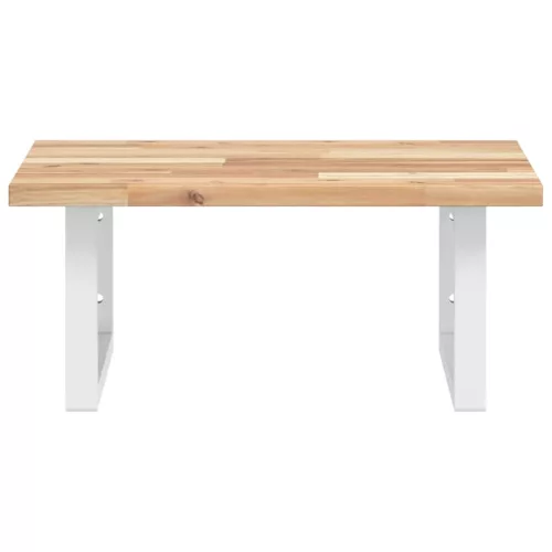  acél és tömör akácfa falra szerelhető mosdópolc