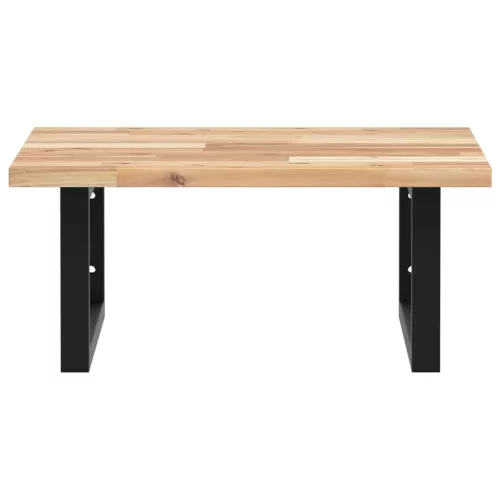  acél és tömör akácfa falra szerelhető mosdópolc