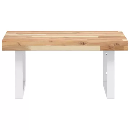  acél és tömör akácfa falra szerelhető mosdópolc