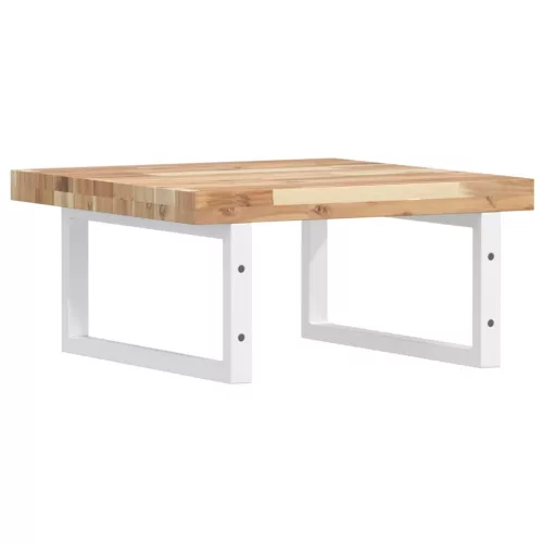  acél és tömör akácfa falra szerelhető mosdópolc