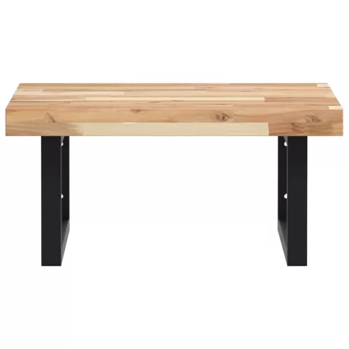  acél és tömör akácfa falra szerelhető mosdópolc