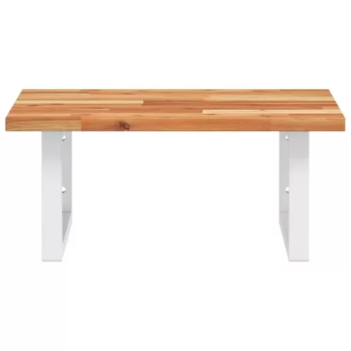  acél és tömör akácfa falra szerelhető mosdópolc