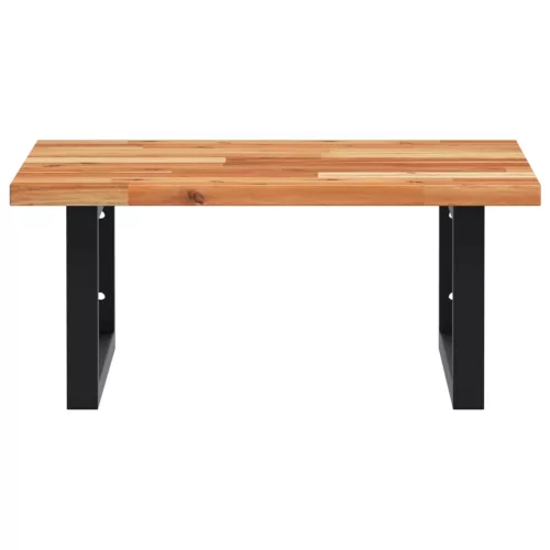  acél és tömör akácfa falra szerelhető mosdópolc