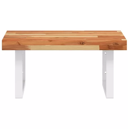  acél és tömör akácfa falra szerelhető mosdópolc