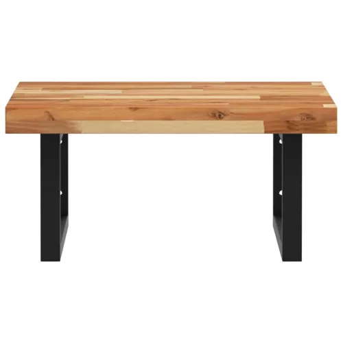  acél és tömör akácfa falra szerelhető mosdópolc