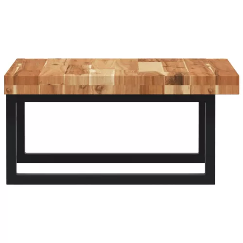  acél és tömör akácfa falra szerelhető mosdópolc