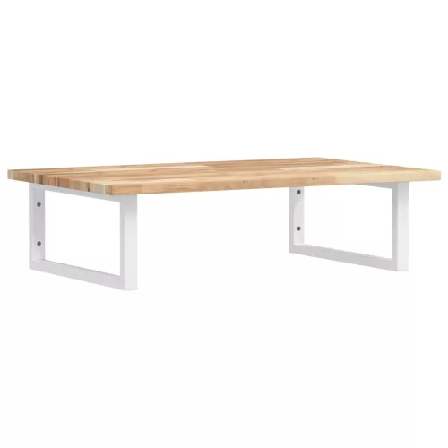  acél és tömör akácfa falra szerelhető mosdópolc