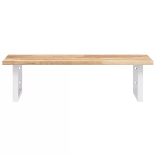  acél és tömör akácfa falra szerelhető mosdópolc