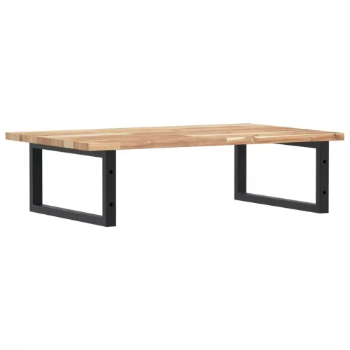  acél és tömör akácfa falra szerelhető mosdópolc