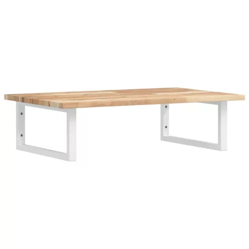  acél és tömör akácfa falra szerelhető mosdópolc