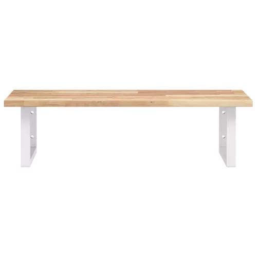  acél és tömör akácfa falra szerelhető mosdópolc