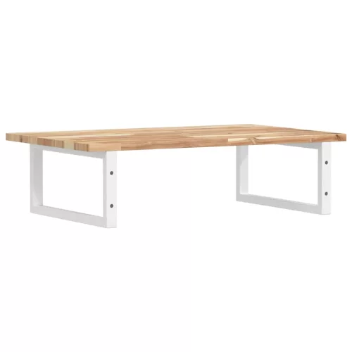  acél és tömör akácfa falra szerelhető mosdópolc