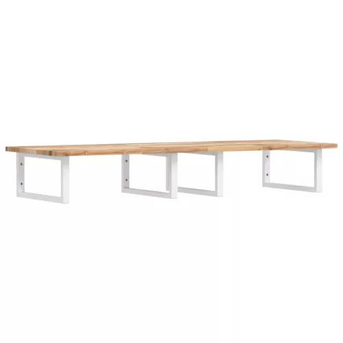  acél és tömör akácfa falra szerelhető mosdópolc