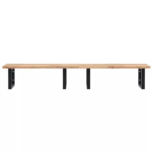  acél és tömör akácfa falra szerelhető mosdópolc