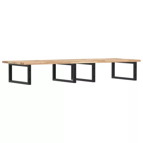  acél és tömör akácfa falra szerelhető mosdópolc