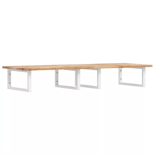  acél és tömör akácfa falra szerelhető mosdópolc