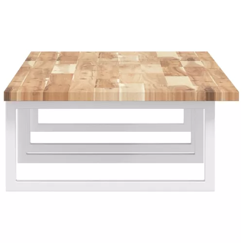  acél és tömör akácfa falra szerelhető mosdópolc