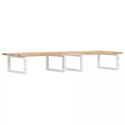  acél és tömör akácfa falra szerelhető mosdópolc