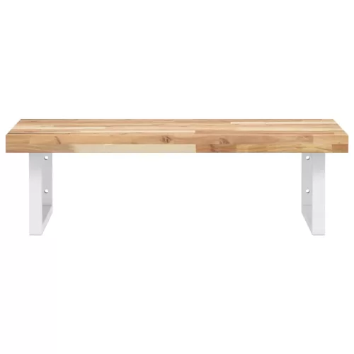  acél és tömör akácfa falra szerelhető mosdópolc