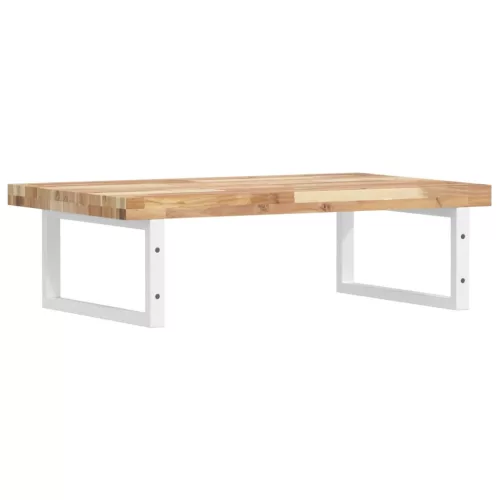  acél és tömör akácfa falra szerelhető mosdópolc