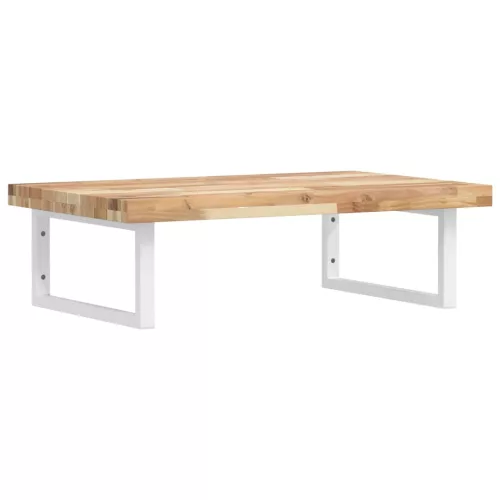  acél és tömör akácfa falra szerelhető mosdópolc