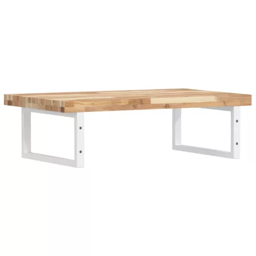  acél és tömör akácfa falra szerelhető mosdópolc