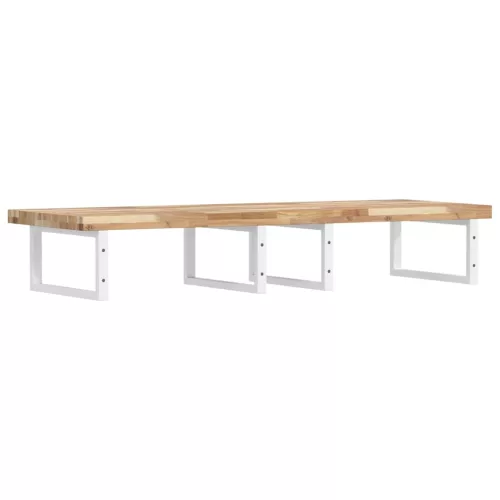  acél és tömör akácfa falra szerelhető mosdópolc