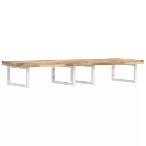  acél és tömör akácfa falra szerelhető mosdópolc