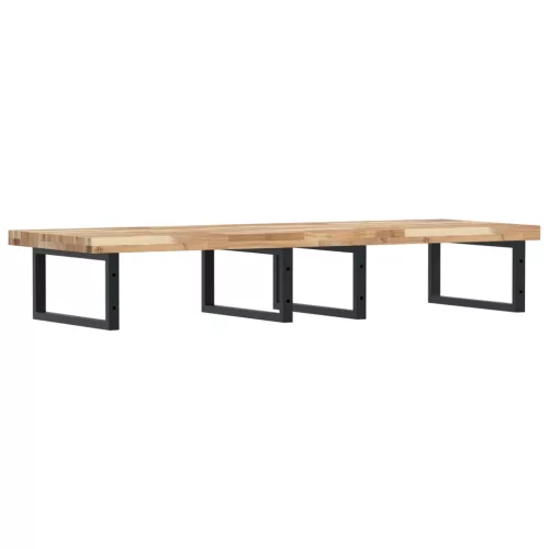  acél és tömör akácfa falra szerelhető mosdópolc