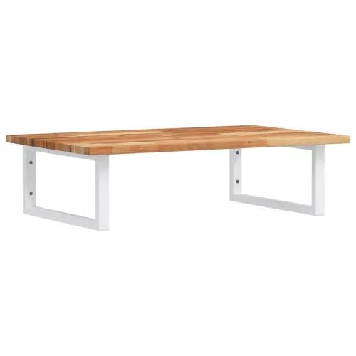  acél és tömör akácfa falra szerelhető mosdópolc