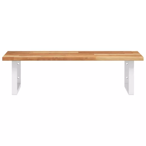  acél és tömör akácfa falra szerelhető mosdópolc