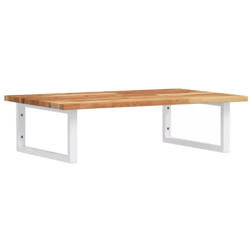  acél és tömör akácfa falra szerelhető mosdópolc