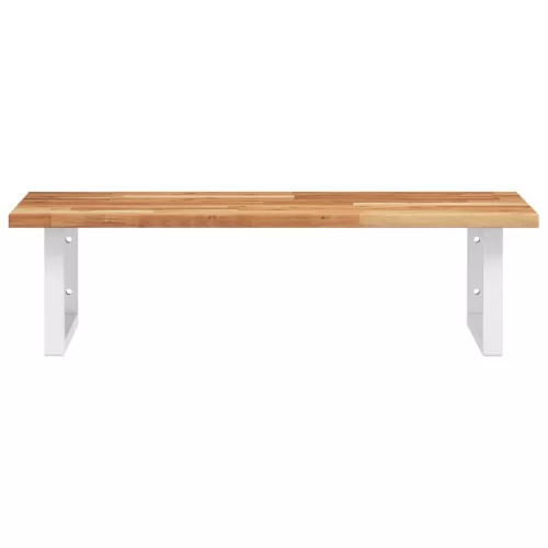  acél és tömör akácfa falra szerelhető mosdópolc