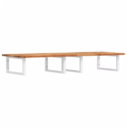  acél és tömör akácfa falra szerelhető mosdópolc