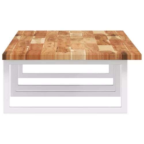  acél és tömör akácfa falra szerelhető mosdópolc