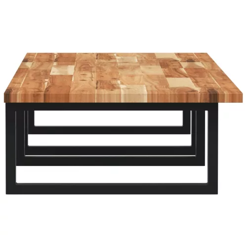  acél és tömör akácfa falra szerelhető mosdópolc