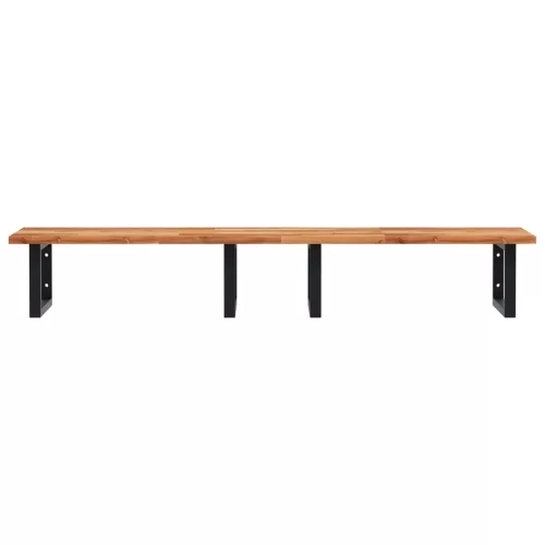  acél és tömör akácfa falra szerelhető mosdópolc