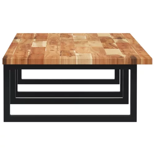  acél és tömör akácfa falra szerelhető mosdópolc