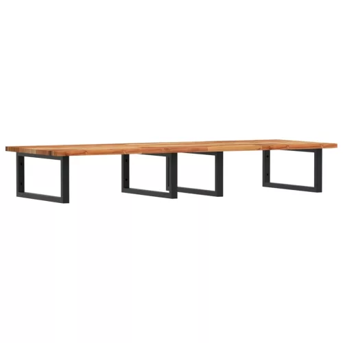  acél és tömör akácfa falra szerelhető mosdópolc