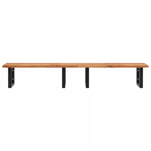  acél és tömör akácfa falra szerelhető mosdópolc