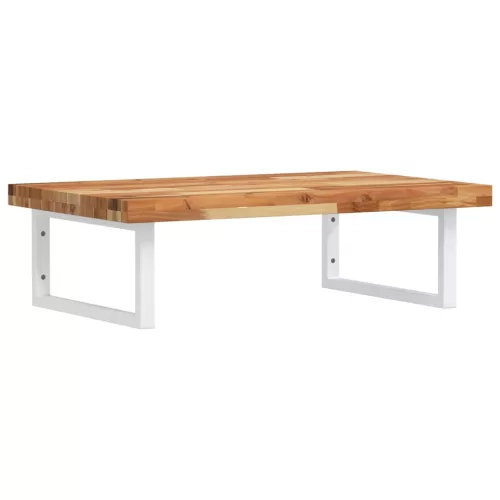  acél és tömör akácfa falra szerelhető mosdópolc